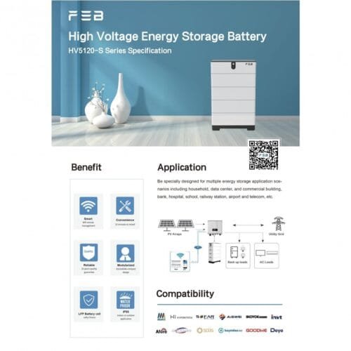 FEB energijos kaupiklis 15,36kWh HV5120-S1-3S