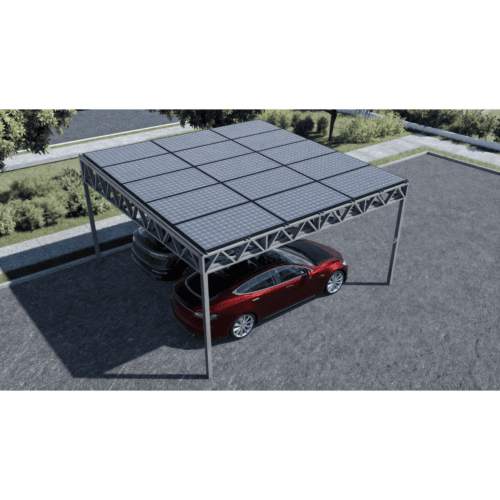 Stoginė - Saulės elektrinė 7,2kW 5520x5920mm (dviems automobiliams)